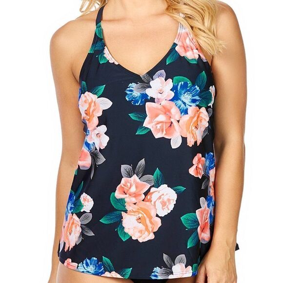 Island Escape Racer-Back Underwire Tankini - NEW - Picture 1 of 11